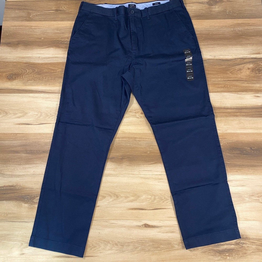 J.Crew Original Chino Straight Fit Pants Navy Blue 38x32 New‎ With Tags